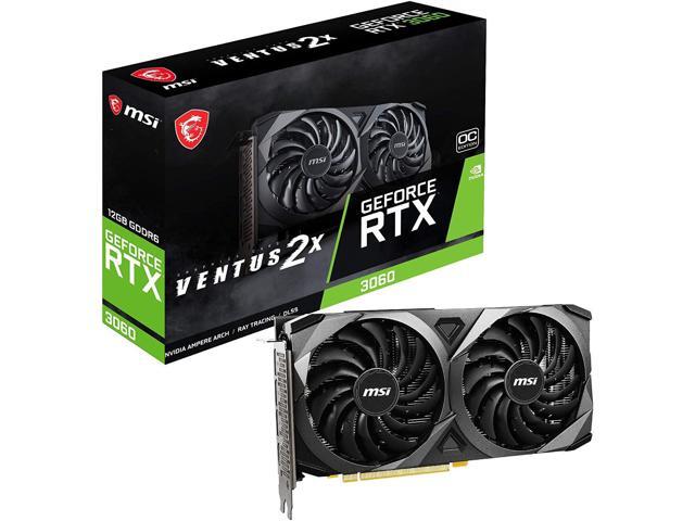 MSI Gaming GeForce RTX 3060 12GB 15 Gbps GDRR6 192-Bit HDMI/DP PCIe 4 Torx Twin Fan Ampere OC Graphics Card (RTX 3060 Ventus 2X 12G OC)