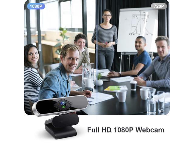 TROPRO Full HD 1080p Webcam, Webcam with Microphone Streaming Computer Web Cam for PC Laptop Desktop 360 Degree Rotation Computer Camera Highly...