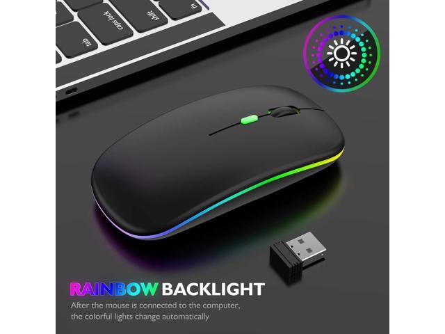 LED Bluetooth Wireless Mouse,Bluetooth Mouse for MacBook Pro,Bluetooth Mice for MacBook Air,Rechargeable Wireless Mouse for MacBook, Laptop,...