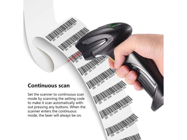 Bluetooth Barcode Scanner, Compatible with 2.4G Wireless & Bluetooth Function & Wired Connection, Connect PC, CCD Bar Code Reader Work with...