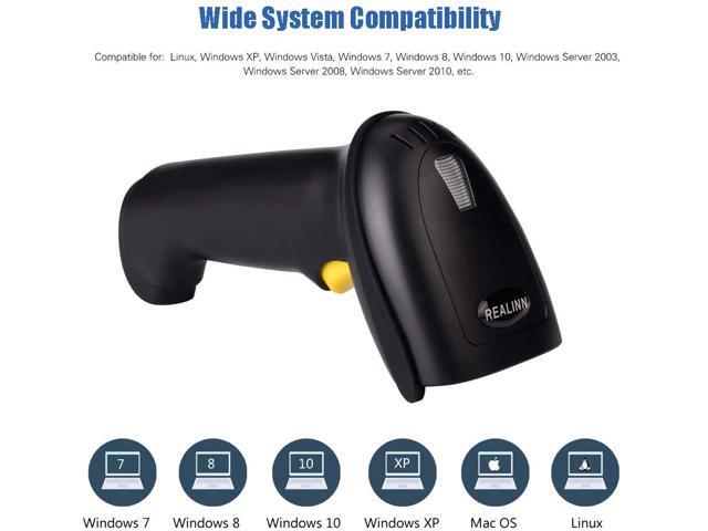 Bluetooth Barcode Scanner, Compatible with 2.4G Wireless & Bluetooth Function & Wired Connection, Connect PC, CCD Bar Code Reader Work with...