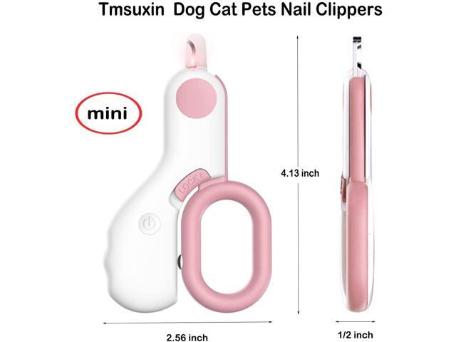 Small Animals Nail Clippers with LED Lights to Avoid Excessive Cutting and Razor Sharp Blades - Professional Claw Trimmer (Blue)