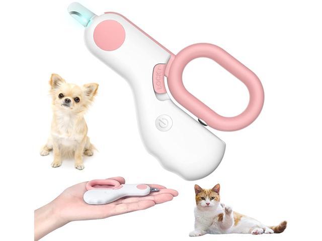 Small Animals Nail Clippers with LED Lights to Avoid Excessive Cutting and Razor Sharp Blades - Professional Claw Trimmer (Blue)