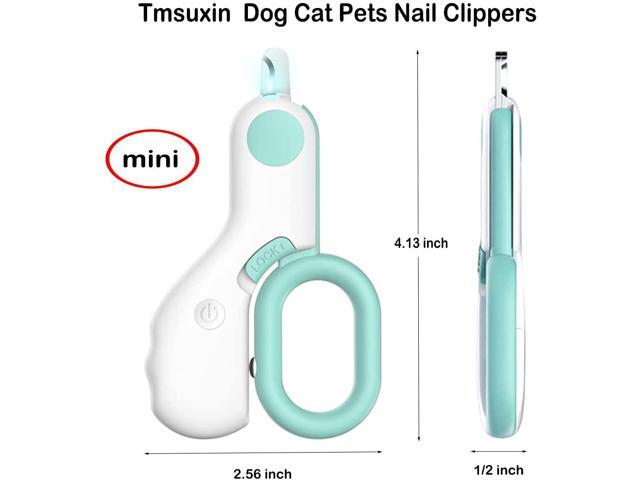 Small Animals Nail Clippers with LED Lights to Avoid Excessive Cutting and Razor Sharp Blades - Professional Claw Trimmer (Blue)