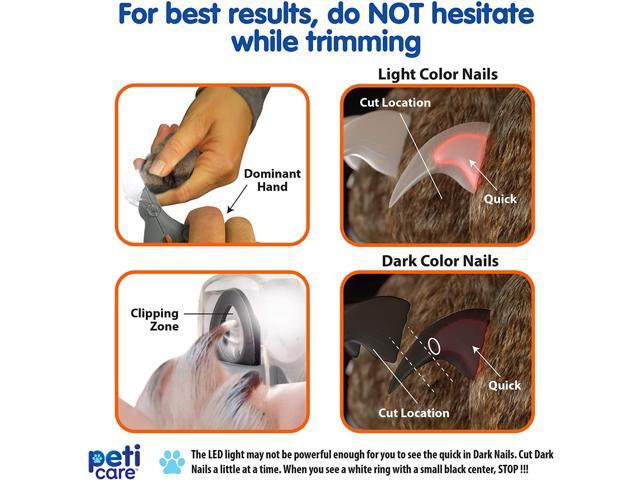 LED Light Pet Nail Clipper- Great for Trimming Cats & Dogs Nails & Claws, 5X Magnification That Doubles as a Nail Trapper, Quick-Clip, Steal Blades...
