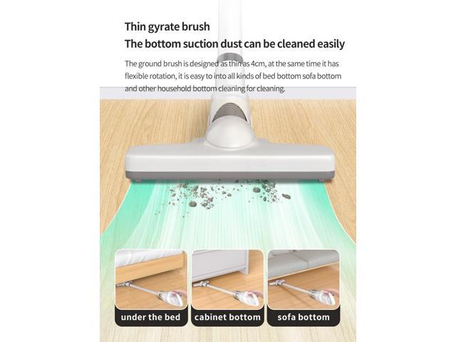 4 in 1 Cordless Stick Vacuum Cleaner Handheld Wet Dry For Home Car Carpet Floor & Pillows Quilts mite removal White Not with Mite Removcal