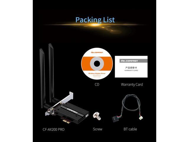 TROPRO PCIe WiFi 6 Card Bluetooth 5.1 AX 3000 Mbps AX200 Dual Band 5.GHz/2.4GHz PCI-E Wireless WiFi Network Adapter Card for Desktop Windows 10 64-bit