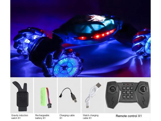 New Gesture Sensing RC Stunt Car with Light & Music, Remote Control Gesture Sensor Car, Off Road Vehicle, 2.4GHz RC Stunt Car Double Sided 360°...