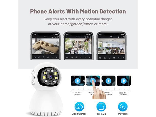 Security Camera Indoor Wireless, 360 Degree Panoramic Camera, 5G Dual Band WiFi Camera, HD 1080P Home Camera, Security Cameras Monitor for...