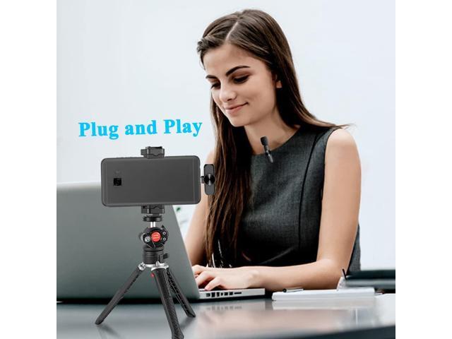 Mini Wireless Lavalier Microphone Audio Video Recording 2 Mic For IOS