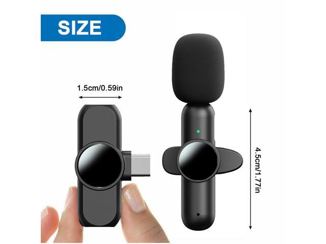 Mini Wireless Lavalier Microphone Audio Video Recording 2 Mic For IOS