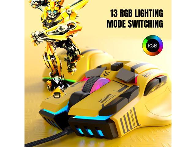 RGB Gaming Mouse Backlit Wired Ergonomic 10 Button Programmable Mouse,UP to 12800 DPI, RGB,10 Programmable Buttons