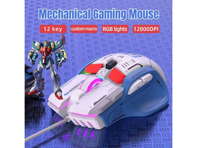 RGB Gaming Mouse Backlit Wired Ergonomic 10 Button Programmable Mouse,UP to 12800 DPI, RGB,10 Programmable Buttons