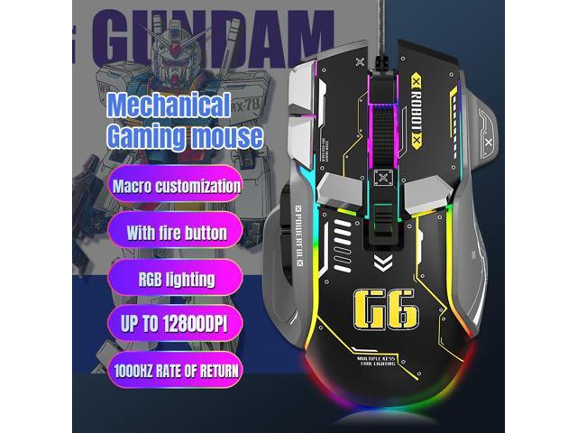 RGB Gaming Mouse Backlit Wired Ergonomic 10 Button Programmable Mouse,UP to 12800 DPI, RGB,10 Programmable Buttons