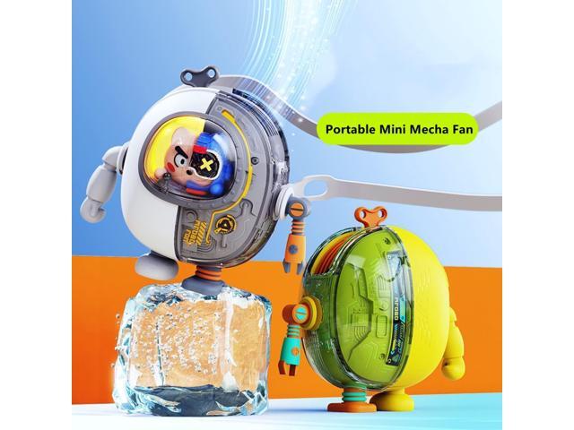 Fantasee Portable Mecha Fan, Handheld Neck Fan, 3 Speeds USB Rechargeable Mini Cooling Personal Fan for Kids Teenager Gift Indoor Outdoor