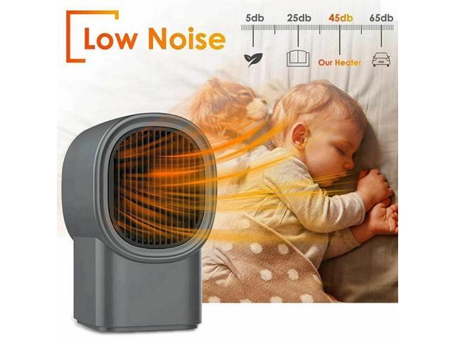 Mini Heater, Heaters for Home Low Energy, Fast Heating Ceramic Electric Heater, 500W Space Winter Small Heaters for Indoor, Office, Garage, Desktop