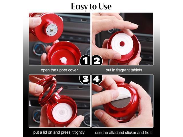 Portable Kinetic Mini Aroma Diffuser, Auto Rotating Solar Double Circle Aroma Diffuser for Car & Household Office Bedroom Home