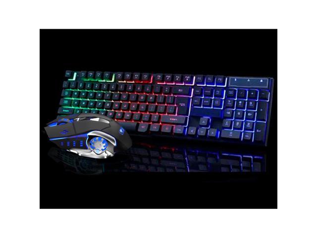 TROPRO GTX300 RGB Gaming Keyboard and Colorful Mouse Combo, USB Wired LED Backlight Gaming Mouse and Keyboard for Laptop PC Computer Gaming and...