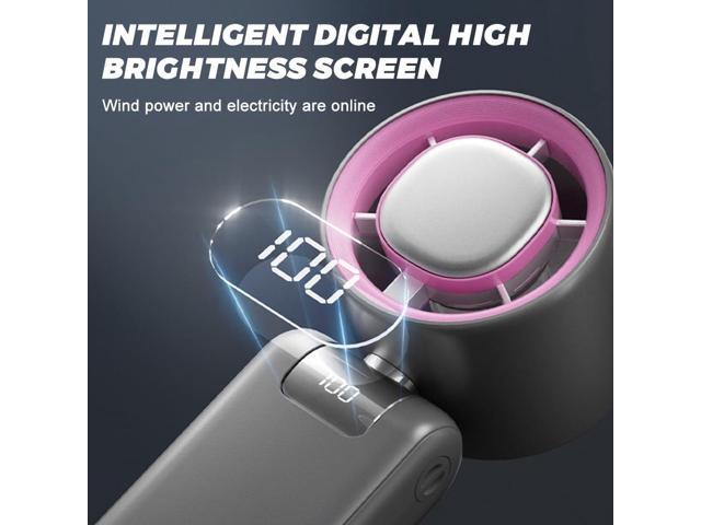 Portable Handheld Turbo Fan, Adjustable Turbo Mini Fan, 3 Speeds 4000mAh USB Rechargeable Handheld Turbo Cooling Fans for Travel, Office, Camping,...