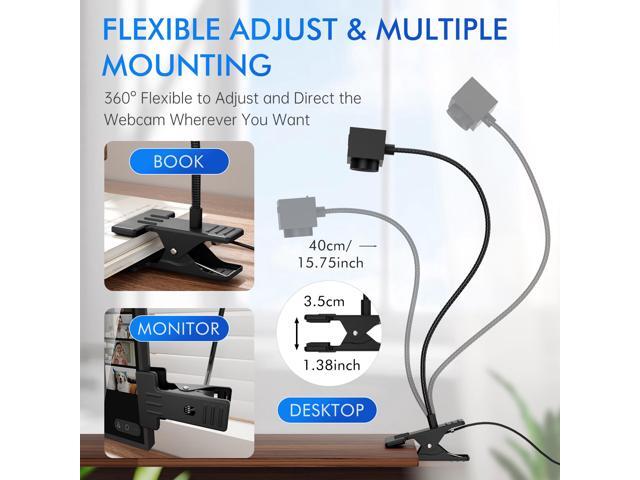 Eye Contact Web Camera for Desktop Computer 1080P USB Camera with Microphone & Stand, Center Cam for Laptop or Desktop, Manual Focus, Plug & Play...