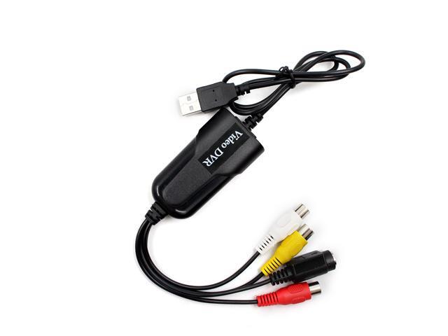 USB 2.0 Video Audio Capture Card - S Video / Composite to USB Transfer Cable Converter Adapter for Windows 10 / 8 / 7 / Vista / XP