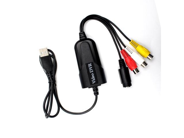 USB 2.0 Video Audio Capture Card - S Video / Composite to USB Transfer Cable Converter Adapter for Windows 10 / 8 / 7 / Vista / XP