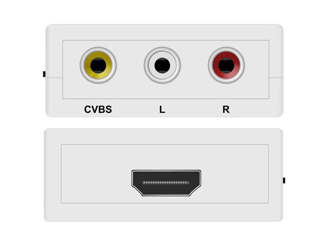 RCA to HDMI,AV to HDMI converter,1080P mini RCA composite CVBS video to audio converter adapter,support PAL/NTSC,for TV/PC/PS3/STB/Xbox...