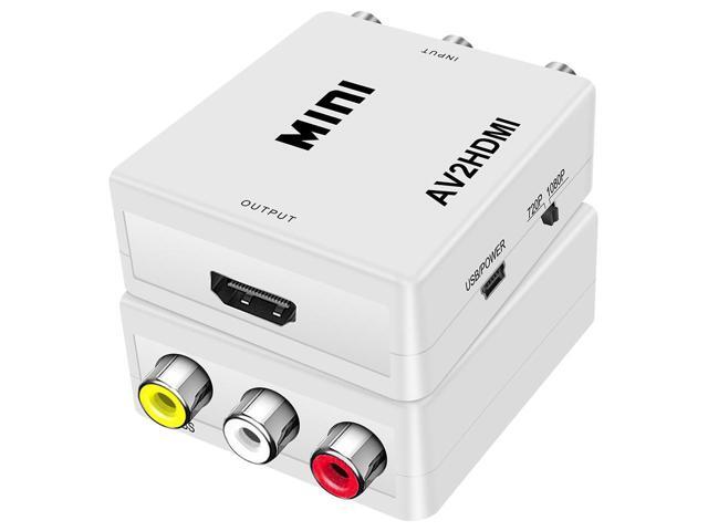 RCA to HDMI,AV to HDMI converter,1080P mini RCA composite CVBS video to audio converter adapter,support PAL/NTSC,for TV/PC/PS3/STB/Xbox...