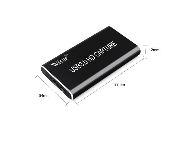 USB Video Capture Card Grabber HD to Type-C/USB C/USB 3.0 1080P 60fps Game Adapter with HDMI Loop Output for Windows Linux Os X