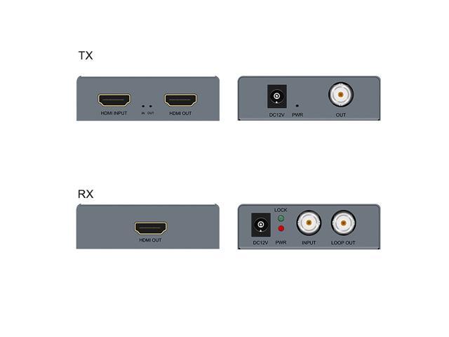 HDMI Extender Over a Coaxial Cable (RG6/RG7/RG11) 1080P60HZ Compliant with HDMI1.4 Support 48 KHz PCM Digital audio with HDMI Loop out and Coaxial...