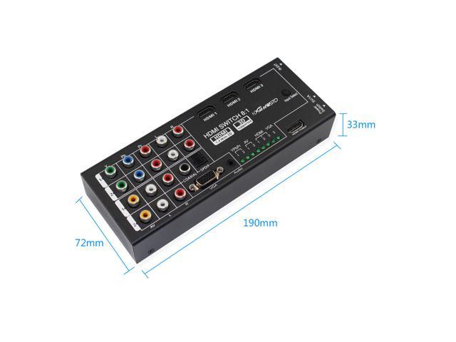 Digital Multi-Functional HDMI Converter Adapter 2*YPBPR + 2*AV + 3*HDMI + 1*VGA + in 1*HDMI 1*SPDIF 1*COXIAL 1*AUDIO out