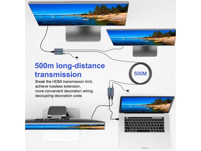 HDMI Extender Over a Coaxial Cable (RG6/RG7/RG11) 1080P60HZ Compliant with HDMI1.4 Support 48 KHz PCM Digital audio with HDMI Loop out and Coaxial...