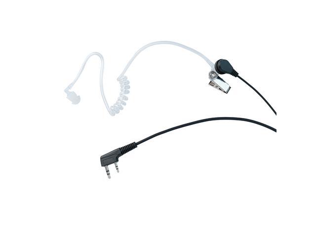 Covert Acoustic Tube Earpiece Headset Mic PTT for BaoFeng Kenwood WouXun PuXing Linton Two Way Radio Walkie Talkie UV-5R BF-888s uv-82hp tk 3230...