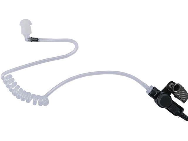 2 Wire Covert Acoustic Tube Police Earpiece Headset PTT MIC with One Pair Medium Earmolds for Kenwood Baofeng HYT Puxing Wouxun 2 Way Radio Walkie...