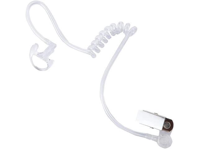 2 Wire Covert Acoustic Tube Police Earpiece Headset PTT MIC with One Pair Medium Earmolds for Kenwood Baofeng HYT Puxing Wouxun 2 Way Radio Walkie...