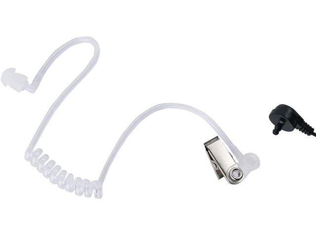 Single Wire Covert Acoustic Tube Earpiece Headset Micphone Mic PTT with One Pair Medium Earmolds for Multi-PIN Motorola 2 Way Radio Walkies Talke...