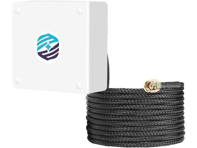 Maswell IP67 Waterproof High Gain WiFi 6E Antenna Screw and 3M Adhesive Mount 2.1GHz-7.2GHz UV Stabilized