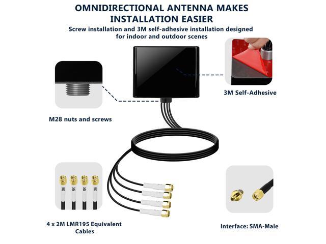 Maswell 5G 4X4 MIMO Antenna Screw MountIP67
