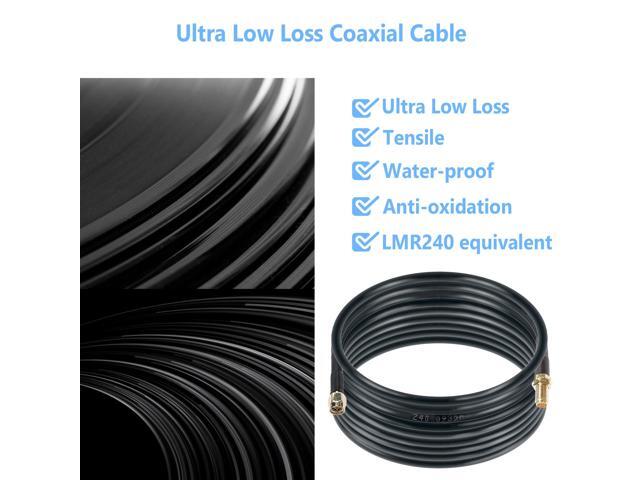 Maswell LMR240 Equivalent 5m SMA Male to SMA Female Coax Extension Cable, 50 Ohm Low Loss Coax Coaxial Cable with SMA Connectors for 5G 4G 3G LTE...