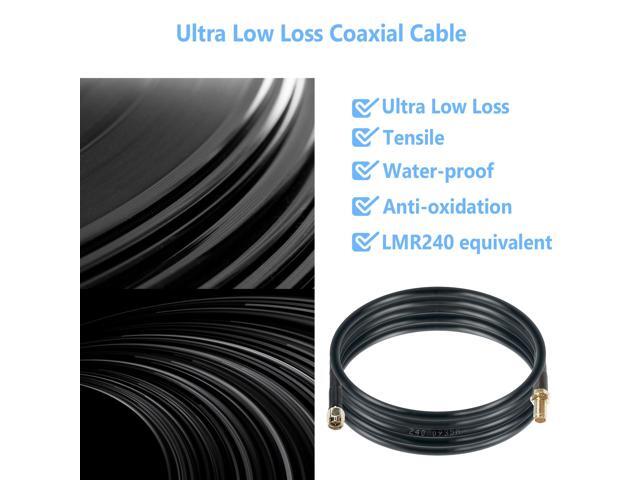Maswell LMR240 Equivalent 2m SMA Male to SMA Female Coax Extension Cable, 50 Ohm Low Loss Coax Coaxial Cable with SMA Connectors for 5G 4G 3G LTE...