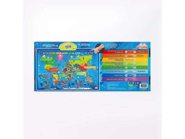 BEST LEARNING i-Poster World Map-Interactive Wall Chart Ideal Christmas Gift for Kids 5-12 Years