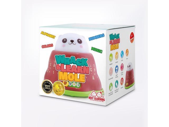 BEST LEARNING Whack and Learn Mole V Infant & Toddler Developmental Toy Learn ABC, 123 Interactive Light-Up Music Game for Ages 6 Months Up
