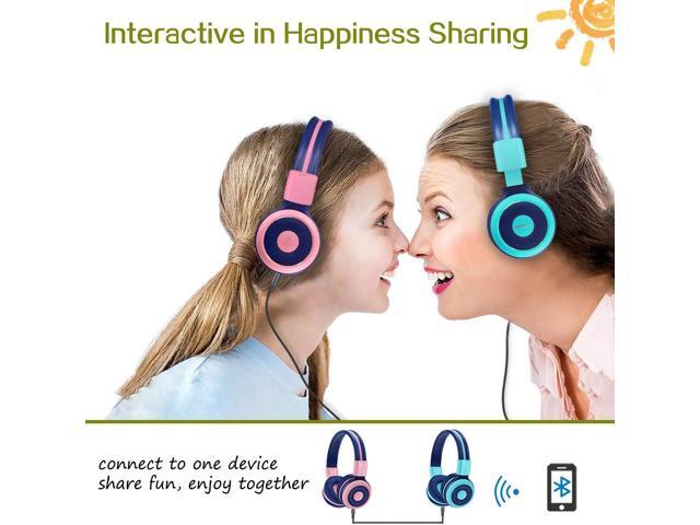 SIMOLIO Kids Bluetooth Headphones with Microphone and 75dB,85dB,94dB Volume Limit, Foldable Lightweight & Adjustable, Wireless Headphones for Kids...