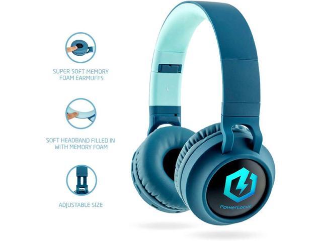 PowerLocus Bluetooth Headphones for Kids, Wireless Bluetooth Headphones, Kid Headphones Over Ear with LED, Foldable Headset with Mic,Volume...