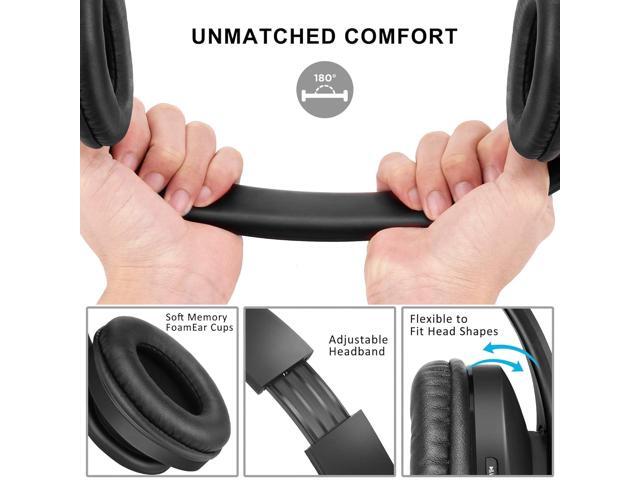ZIHNIC Bluetooth Headphones Over-Ear, Foldable Wireless and Wired Stereo Headset Micro SD/TF, FM for Cell Phone,PC,Soft Earmuffs &Light Weight for...