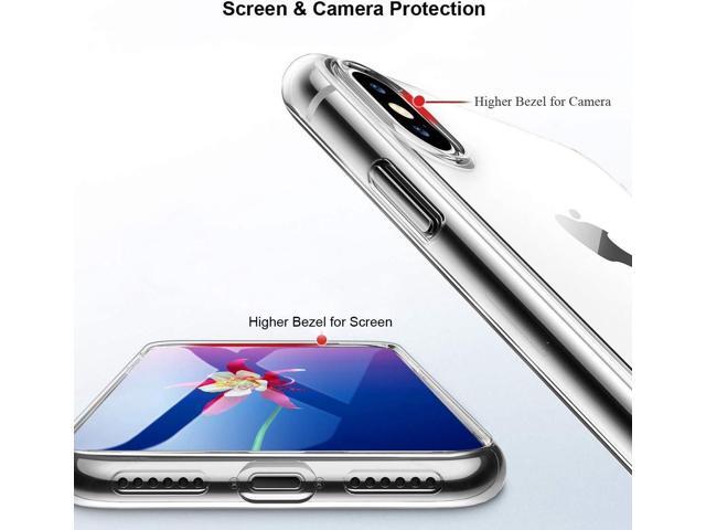 Unov Case Compatible with iPhone XR Case Clear with Design Slim Protective Soft TPU Bumper Embossed Pattern 6.1 Inch (Flower Bouquet)