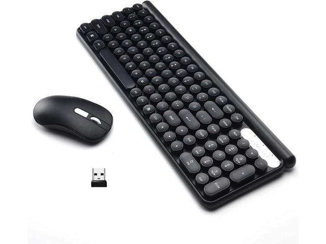 Wireless Keyboard and Mouse, 2.4GHz Wireless Connection, Quiet-Typing Laptop Keyboard and Mouse for Desktop/Laptop/PC (Batteries not Included, only.