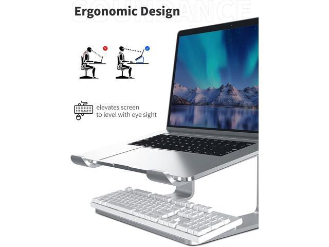 SOUNDANCE Laptop Stand, Aluminum Computer Riser, Ergonomic Laptops Elevator for Desk, Metal Holder Compatible with 10 to 15.6 Inches Notebook...