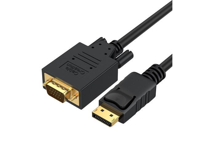 CableCreation Displayport to VGA Cable 6FT, Displayport to VGA Adapter Gold Plated 1080P@60Hz, Standard DP Male to VGA Male Cable, Compatible with...