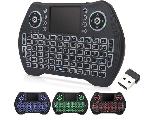 EASYTONE Backlit Mini Wireless Keyboard With Touchpad Mouse Combo and Multimedia Keys for Android TV Box HTPC PS3 XBOX360 Smart Phone Tablet Mac.